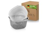Viwares Ciotola Quadrata Con Inserto Per Scolapasta, 4 L, Ciotola Da Cucina Senza Bpa, Scolapasta Con Ciotola, Scolapasta Da Cucina, Impilabile, Ciotola Scolapasta Per Lavare, Scolare, Servire, Insalate E Verdure