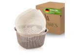 Viwares Ciotola Quadrata Con Inserto Per Scolapasta, 4 L, Ciotola Da Cucina Senza Bpa, Scolapasta Con Ciotola, Scolapasta Da Cucina, Impilabile, Ciotola Scolapasta Per Lavare, Scolare, Servire, Insalate E Verdure