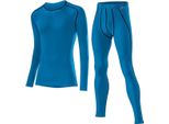 LÖFfler Set Camicia E Pantaloni Lunghi Transtex Warm Uomo Blu 56