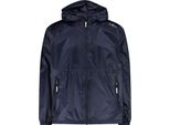 Giacca Antipioggia Cmp Da Ragazzo Pack Pocket Con Clima-Protect E Cappuccio Blu 116