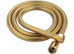 Flessibile Doccia - 1,5 M, Tubo Doccia In Acciaio Inox Color Oro In Ottone Antico - Tubo Di Ricambio Per Doccetta (Oro, 1,5 M)