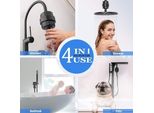 Filtro Doccia A 20 Strati Con Ventole, Filtro Acqua Per Soffione Doccia Con 1 Cartuccia Filtrante, Sistema Filtrante Kdf Contro Il Cloro Residuo, Filtro Doccia, Filtro Acqua, Filtro Anticalcare, Doccia, Nero