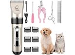 Tagliacapelli Per Animali Domestici, Tagliacapelli Elettrico Professionale Per Animali Domestici, Rasoio Senza Fili E Ricaricabile Per Cani E Gatti, Impermeabile IPX7, Lavaggio Completo Del Corpo Con 6 Pettini Guida