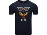 Diarbo Maglietta Da Uomo Con Stampa Divertente Smile Today Blu Scuro Taglia Xl
