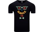 Diarbo Maglietta Da Uomo Con Stampa Divertente Smile Today Nero Taglia Xl