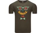 Diarbo Maglietta Da Uomo Con Stampa Divertente Smile Today Verde Taglia Xl