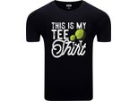 Diarbo T-Shirt Da Uomo Con Stampa Sportiva Golf Shirt Nera Taglia L