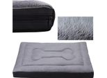 Letto Per Cani, Materasso Per Cani, Pelliccia Grigia Welsti L 100X70