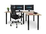 Scrivania Angolare Syberdesk Gaming Pro 197 X 132 Cm - Grande Scrivania Per Computer, Scrivania Angolare, Scrivania Per Ufficio E Giochi (Destra, Rovere)