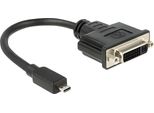 Delock 65563 Delock Hdmi Adapter Micro D -> DVI(24+1) St/Bu Schwarz