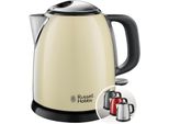 Bollitore Russell Hobbs Da 1,0L In Acciaio Inox, 2400W, Funzione Di Ebollizione Rapida, Filtro Anticalcare, Indicatore Del Livello Dell'acqua, Base A 360°, Beccuccio Antigoccia, Risparmio Energetico
