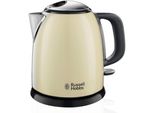 Bollitore Russell Hobbs Da 1,0L In Acciaio Inox, 2400W, Funzione Di Ebollizione Rapida, Filtro Anticalcare, Indicatore Del Livello Dell'acqua, Base A 360°, Beccuccio Antigoccia, Risparmio Energetico