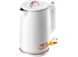 Bollitore Da 1,8 L In Acciaio Inox Senza Bpa, Senza Fili, Bollitore Elettrico Per Tè Con Spegnimento Automatico, Protezione Contro Il Funzionamento A Secco, Design A Doppia Parete, Base A 360 Gradi