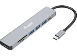 Equip Dock 7-1 USB-C->HDMI, 3Xusb-A, Sd/Tf, 100W USB-C 0,25M