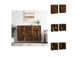 Vidaxl Armadi A Muro 2 Pz. Rovere Fumé 69,5X34X90 Cm - Credenze