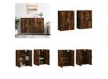 Vidaxl Armadi A Muro 2 Pz. Rovere Fumé 69,5X34X90 Cm - Armadio A Muro - Armadio A Muro - Armadio - Armadio Portaoggetti
