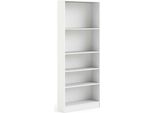 Dmora Libreria Abelarda 26.72X79X203.2H Cm Bianco, 4 Ripiani Portata Ripiani 13
