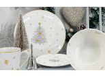 Piatto Basso In Porcellana Silver Koleda, ø 27 Cm, Argento/Oro, Natale