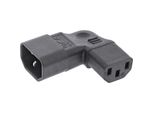 Inline®, Adattatore Di Rete Iec 60320 C14 / C13, Angolato A L/R, 3 Poli