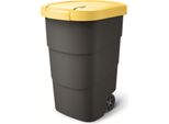 Prosperplast Wheeler 95 L Antracite Con Coperchio Giallo