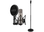 Microfono Da Studio Rode NT1 Di Quinta Generazione Con Asta Per Microfono A Una Mano