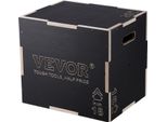 Vevor 3-In-1 Plyometric Jump Box 20/18/16 Pollici, Jump Box Jump Box 204 Kg Capacità Di Carico, Fitness Exercise Step-Up Box Per L'allenamento A Casa, Allenamento Per La Forza Del Salto Nero Altezza Regolabile