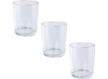 Teelichthalter Creativ Deco "Weihnachtsdeko", Transparent, H:12,5Cm Ø:10Cm, Glas, Kerzenhalter, Teelichthalter, Mit Zartem Goldfarbenen Rand