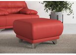 Hocker Cotta "Maranello", Rot, B:66Cm H:43Cm T:66Cm, 64% Polyurethan, 25% Polyester, 11% Baumwolle, Hocker, FußHocker Polsterhocker
