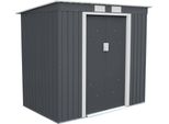 Casetta Da Giardino In Metallo Rojaplast S2001A 191X111 Cm Grigio