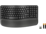 Logitech 920-012327, Dimensioni Complete (100%), Senza Fili, Rf Senza Fili + Bluetooth, Interruttore A Chiave A Membrana, Qwertz, Grafite