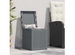 Vidaxl Cassetta Da Giardino Grigia In Pp Rattan 90 L