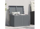 Cassetta Da Giardino In Pp Rattan Grigio 180 L