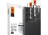 Spigen Optik Pro Ez Fit, Samsung, Galaxy S24 Ultra, Antipolvere, Resistente Ai Graffi, Nero, Trasparente, 2 Pezzi