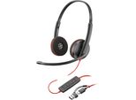 Poly Blackwire 3220 Cuffie Stereo USB-C + Adattatore USB-C/A, Cablate, Ufficio/Call Center, 64 G, Cuffie, Nero