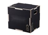 Box Per Salti Pliometrici 3 In 1, Box Plyo Da 16/14/12 Pollici, Box Per Salti - Capacità Di Carico 204 Kg - Box Per Step-Up Fitness Per L'allenamento A Casa - Allenamento Per La Forza Dei Salti - Altezza Regolabile Nera