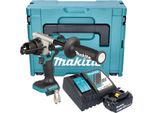 Makita Dhp 492 RF1J Avvitatore A Percussione A Batteria 18 V 141 Nm Brushless + 1X Batteria 3,0 Ah + Caricabatteria + Makpac