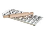 Imperia 308 - Stampo Per Ravioli, In Metallo, Con Rullo Di Legno Per 36 Ravioli Da 34 X 34 Mm.