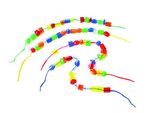 Eduplay 120-259 Perline Trasparenti Per Infilare, In Acrilico, Circa 70 Perline E 4 Fili, Multicolore (1 Set)