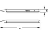 Ks Tools Bronzeplus Scalpello A Punta 200 Mm - 963.2490
