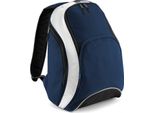 Bagbase BG571 | Zaino / Rucksack Teamwear | 32 X 45 X 23 Cm - Colore: French Navy/French Navy/Bianco - Dimensioni: 32 X 45 X 23 Cm