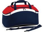 Bagbase BG572 | Borsa Sportiva Teamwear Holdall | 64 X 35 X 31 Cm - Colore: French Navy/Rosso Classico/Bianco - Dimensioni: 64 X 35 X 31 Cm