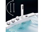 Doccetta Rubinetto Vasca Rubinetto Doccia 5 Fori Set Rubinetteria Vasca Da Bagno Rotondo Cromato