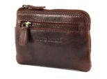 Bruno Banani Pelle Portafoglio Caso Chiave Lavato Keyholder Brown Marrone