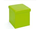 Vere Scatole Portaoggetti, Sgabello, Pieghevoli Con Coperchio Verde.