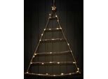Albero Decorativo Da Parete In Legno Con Luci Fiabesche A Led - 90X70 Cm