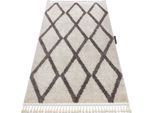 Tappeto Berber Troik Crema Frange Berbero Marocchino Shaggy Beige 80X150 Cm