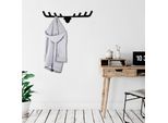 Wallity, Antler- TNL3103, Nero, Portasciugamani E Gancio, 66 X 17 Cm, 100% Metallo (Spessore: 2 Mm)