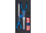 Bgs Inserto Carrello Da Officina 1/3: Set Di Pinze Per Anelli Elastici A Doppio Snodo Con Punte Intercambiabili 345 Mm - 9836