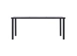 Vidaxl Tavolo Da Pranzo Nero E Grigio Cemento 180 X 90 X 75 Cm Mdf