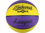 Pallone Di Gomma Midwest Basketball League Giallo-Viola Misura 6 Per Club
